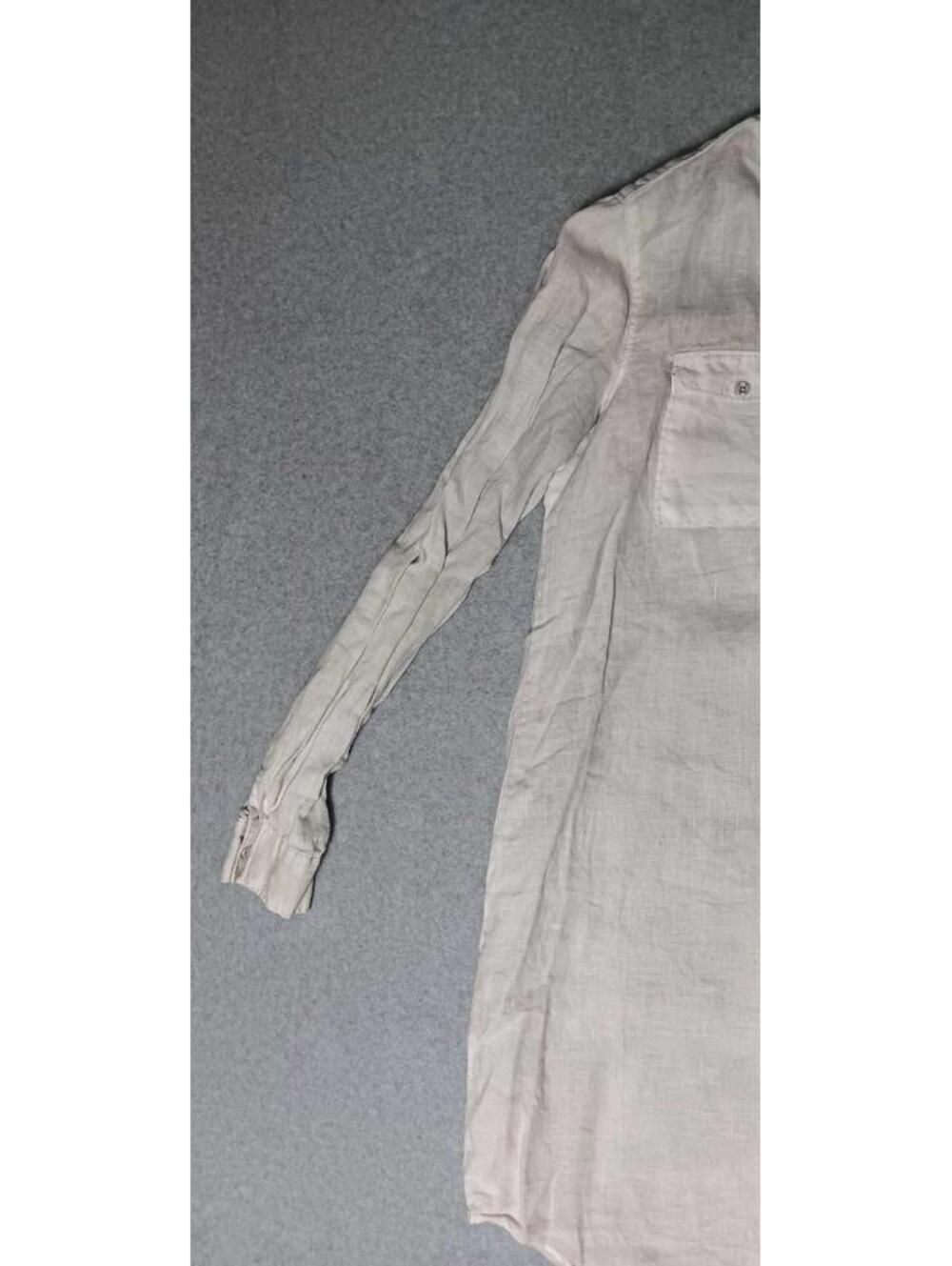 Malvin I Love Linen Partial Button Up Tunic Top Womens Size M Ivory Coastal - Picture 10 of 11